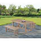Ensembles de patio en bois de qualité supérieure avec trou pour parasol