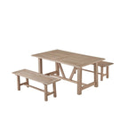 Ensembles de patio en bois de qualité supérieure avec trou pour parasol