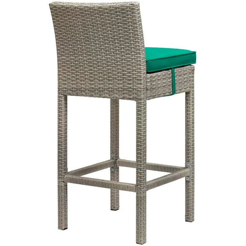 Tabourets de bar d'extérieur Conduit en rotin tressé, ensemble de 4
