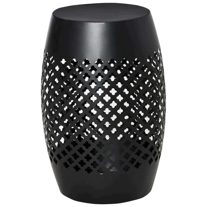 Table d'appoint ronde creuse de patio de 12,5 pouces, table d'appoint en acier