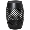 Table d'appoint ronde creuse de patio de 12,5 pouces, table d'appoint en acier