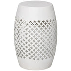 Table d'appoint ronde creuse de patio de 12,5 pouces, table d'appoint en acier