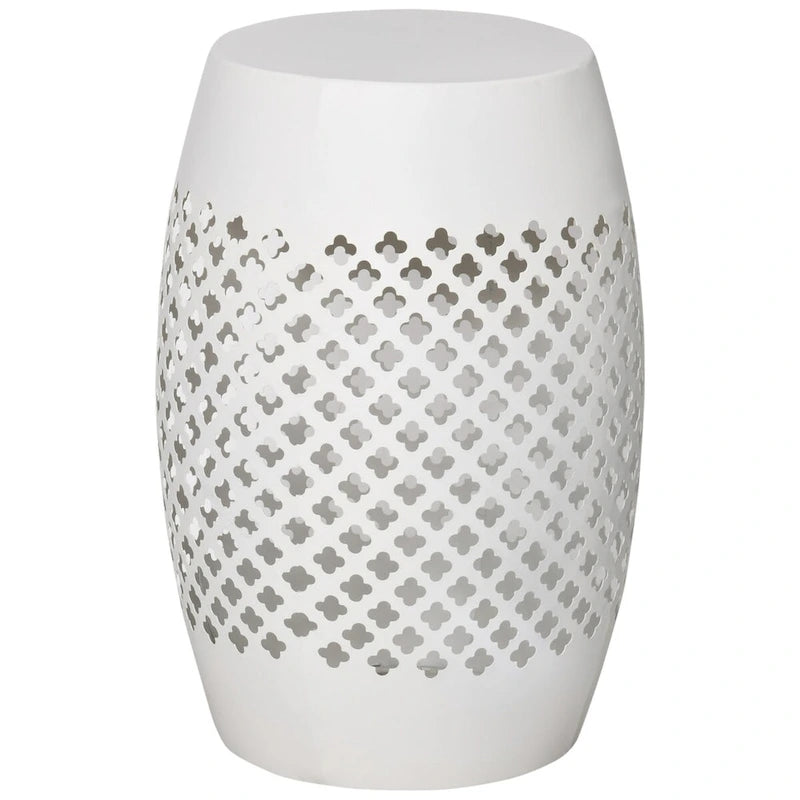 Table d'appoint ronde creuse de patio de 12,5 pouces, table d'appoint en acier