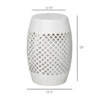 Table d'appoint ronde creuse de patio de 12,5 pouces, table d'appoint en acier