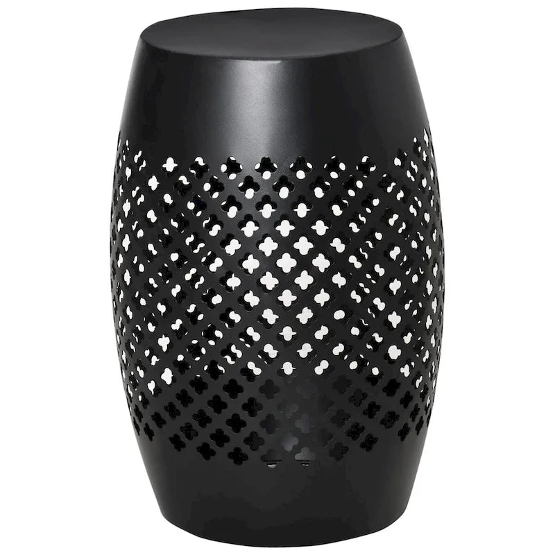 Table d'appoint ronde creuse de patio de 12,5 pouces, table d'appoint en acier