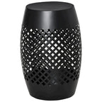 Table d'appoint ronde creuse de patio de 12,5 pouces, table d'appoint en acier