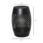 Table d'appoint ronde creuse de patio de 12,5 pouces, table d'appoint en acier