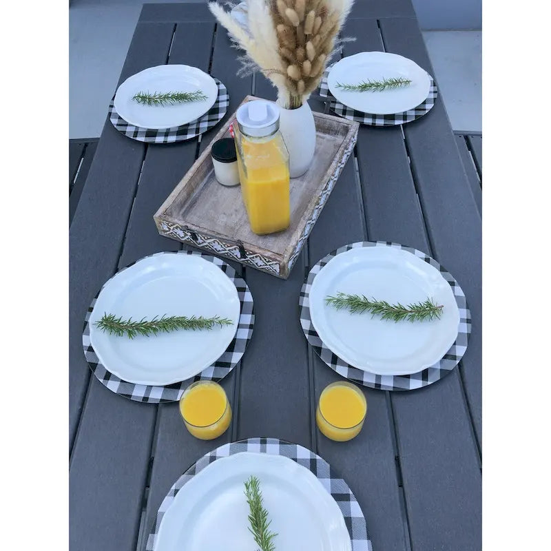 Ensemble de salle à manger pivotant LuXeo Tuscany en PEHD, 6 pièces