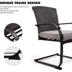 Chaises de jardin de style bistro avec structure en acier et coussins (lot de 2) - Non disponible