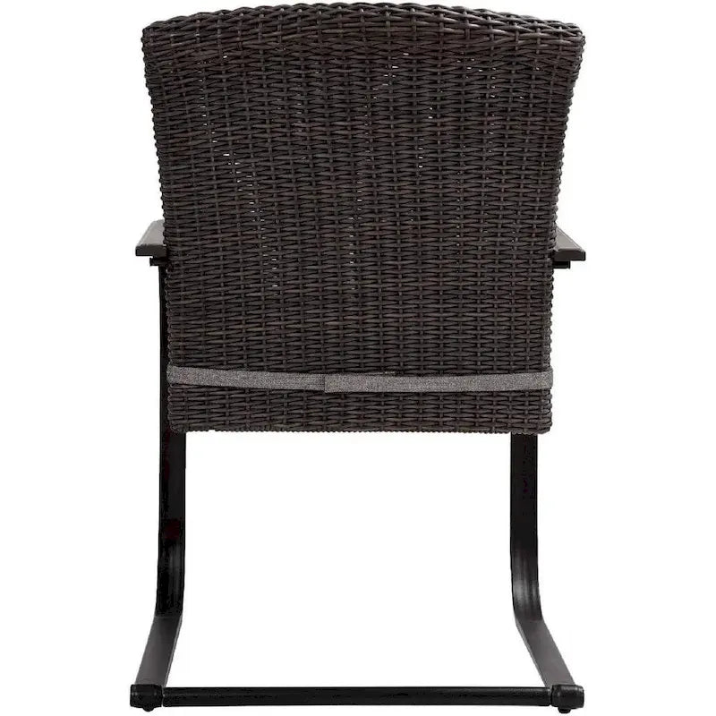 Chaises de jardin de style bistro avec structure en acier et coussins (lot de 2) - Non disponible