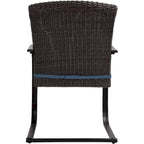 Chaises de jardin de style bistro avec structure en acier et coussins (lot de 2) - Non disponible