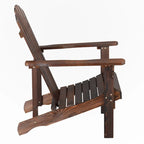 Chaise de jardin individuelle en bois avec repose-pieds