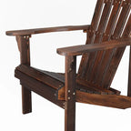 Chaise de jardin individuelle en bois avec repose-pieds