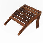 Chaise de jardin individuelle en bois avec repose-pieds