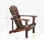 Chaise de jardin individuelle en bois avec repose-pieds