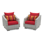 Ensemble de conversation pour patio extérieur Cannes Subrella 5 pièces avec table et club de jardin