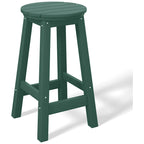 Tabourets de comptoir ronds d'extérieur Polytrends Laguna HDPE tous temps, 24 pouces (ensemble de 2)