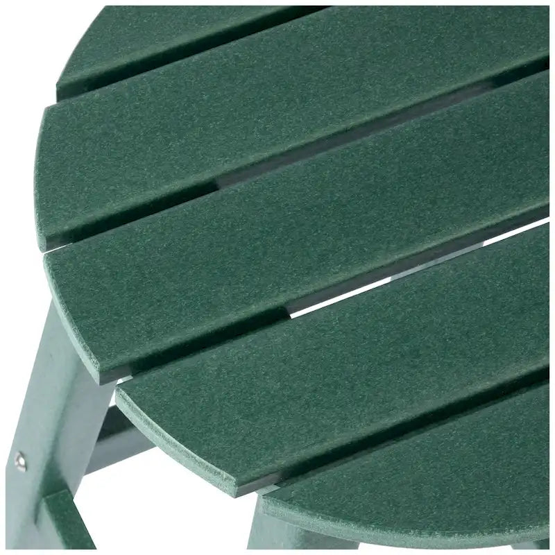 Tabourets de comptoir ronds d'extérieur Polytrends Laguna HDPE tous temps, 24 pouces (ensemble de 2)