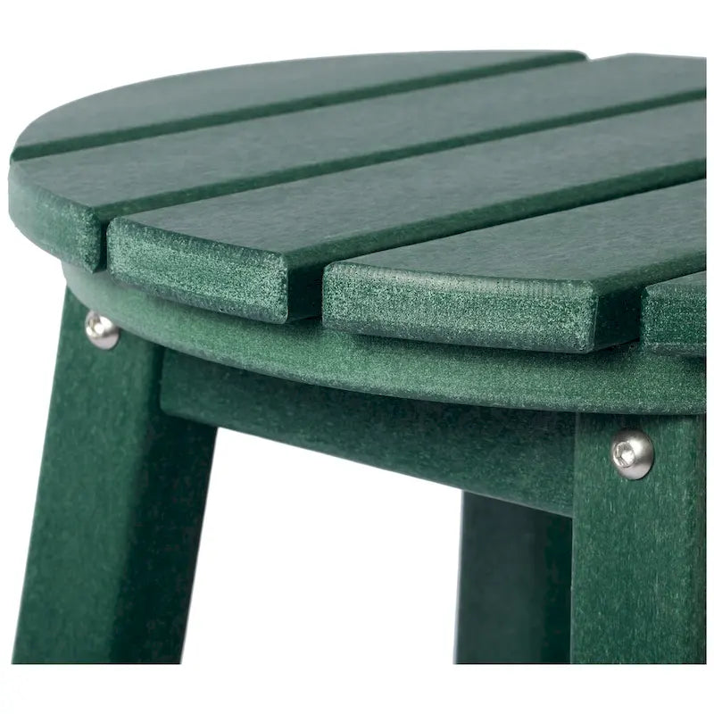 Tabourets de comptoir ronds d'extérieur Polytrends Laguna HDPE tous temps, 24 pouces (ensemble de 2)