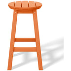 Tabourets de comptoir ronds d'extérieur Polytrends Laguna HDPE tous temps, 24 pouces (ensemble de 2)