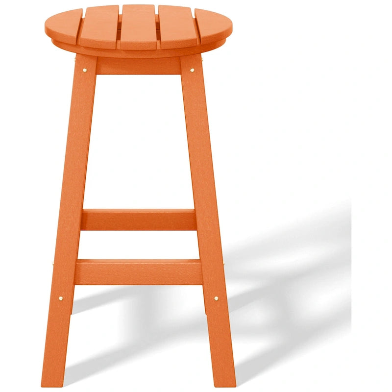 Tabourets de comptoir ronds d'extérieur Polytrends Laguna HDPE tous temps, 24 pouces (ensemble de 2)