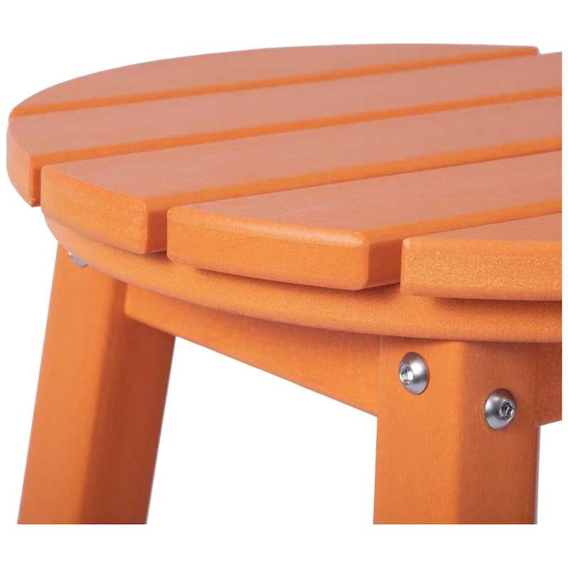 Tabourets de comptoir ronds d'extérieur Polytrends Laguna HDPE tous temps, 24 pouces (ensemble de 2)