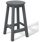 Tabourets de comptoir ronds d'extérieur Polytrends Laguna HDPE tous temps, 24 pouces (ensemble de 2)