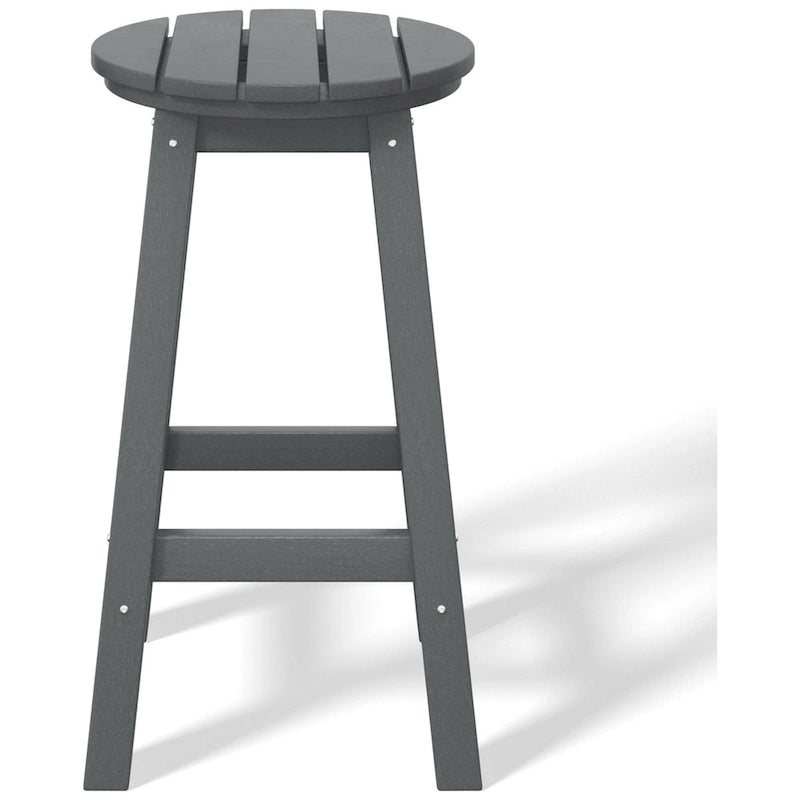 Tabourets de comptoir ronds d'extérieur Polytrends Laguna HDPE tous temps, 24 pouces (ensemble de 2)
