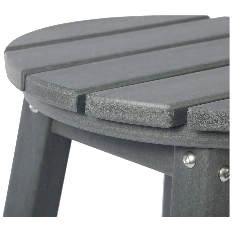 Tabourets de comptoir ronds d'extérieur Polytrends Laguna HDPE tous temps, 24 pouces (ensemble de 2)