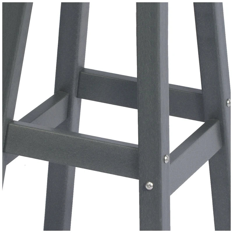 Tabourets de comptoir ronds d'extérieur Polytrends Laguna HDPE tous temps, 24 pouces (ensemble de 2)