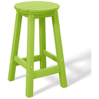 Tabourets de comptoir ronds d'extérieur Polytrends Laguna HDPE tous temps, 24 pouces (ensemble de 2)