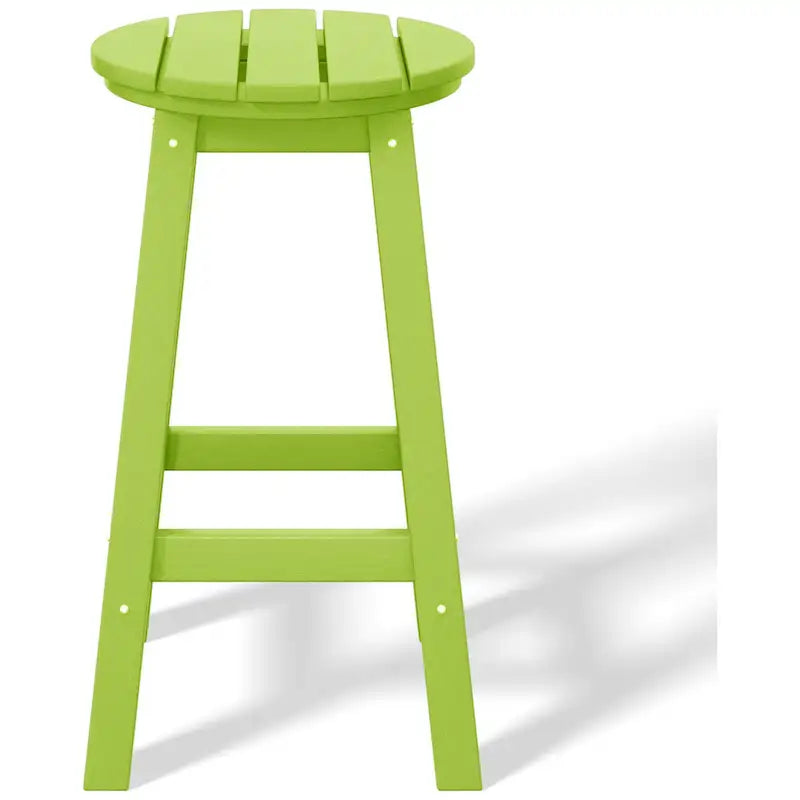 Tabourets de comptoir ronds d'extérieur Polytrends Laguna HDPE tous temps, 24 pouces (ensemble de 2)