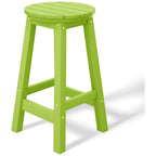 Tabourets de comptoir ronds d'extérieur Polytrends Laguna HDPE tous temps, 24 pouces (ensemble de 2)