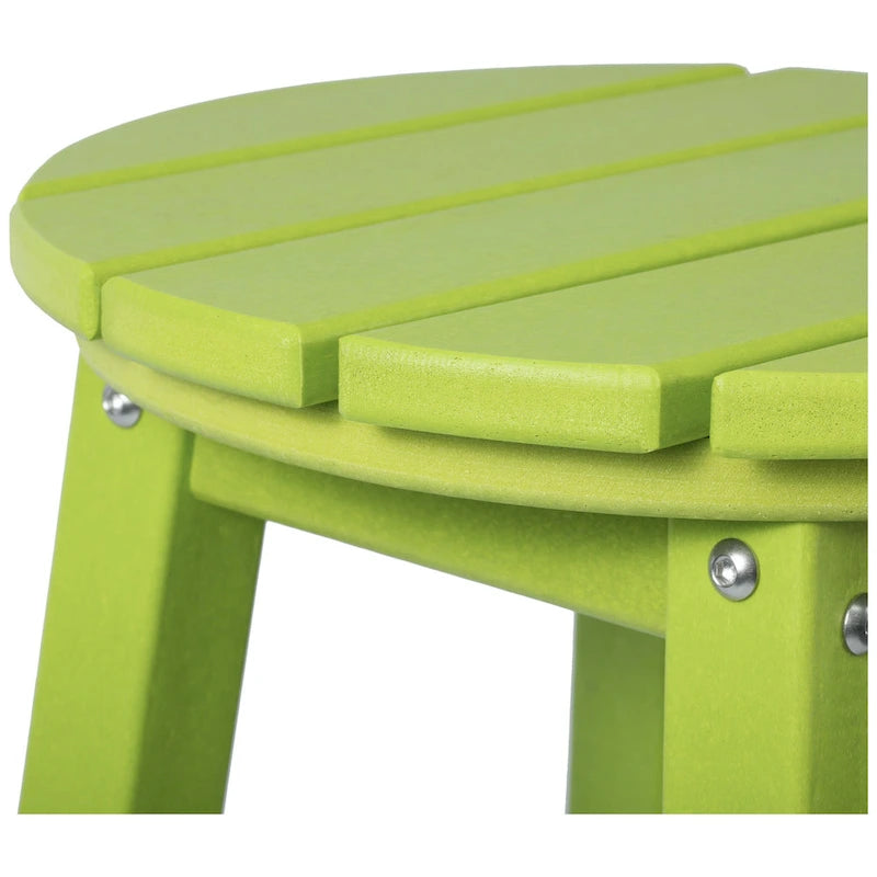 Tabourets de comptoir ronds d'extérieur Polytrends Laguna HDPE tous temps, 24 pouces (ensemble de 2)