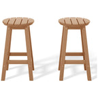 Tabourets de comptoir ronds d'extérieur Polytrends Laguna HDPE tous temps, 24 pouces (ensemble de 2)