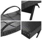 Chaises longues d'extérieur en osier (lot de 2)