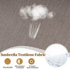 Tabourets de bar pivotants d'extérieur VredHom, revêtement en textilene Sunbrella - 51 cm (L) x 112,5 cm (H)
