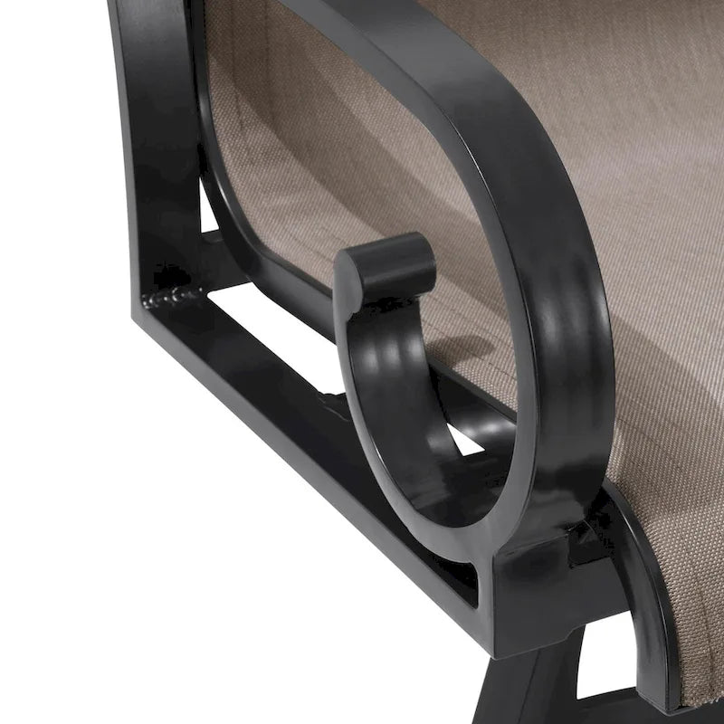 Tabourets de bar pivotants d'extérieur VredHom, revêtement en textilene Sunbrella - 51 cm (L) x 112,5 cm (H)