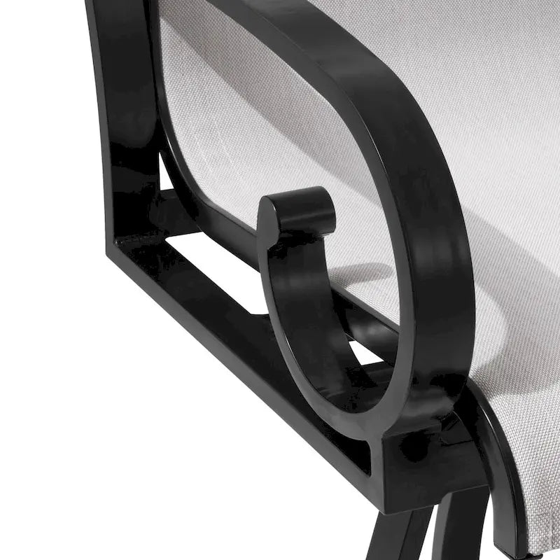 Tabourets de bar pivotants d'extérieur VredHom, revêtement en textilene Sunbrella - 51 cm (L) x 112,5 cm (H)