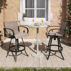 Tabourets de bar pivotants d'extérieur VredHom, revêtement en textilene Sunbrella - 51 cm (L) x 112,5 cm (H)