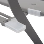 Ensemble bistro d'extérieur rond en métal 3 pièces, pliable, avec coussins beiges