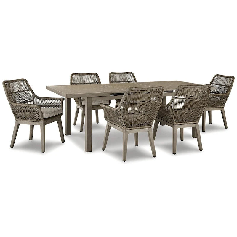 Ensemble de jardin 7 pièces beige « Beach Front » de Signature Design by Ashley - 42 po L x 71/94 po P x 30 po H