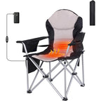 Heated Camping Chair, Heated Chair, Ski Chair, Folding Chair, Extra Wide & Thick Padding, Heavy Duty with Cooler
