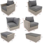 Canapé d'angle Avalon Bay 11 pièces avec assise profonde
