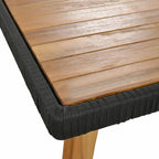 Ensemble de mobilier de patio en corde 6 pièces avec table de bar élégante en bois d'acacia