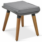 Ensemble de mobilier de patio en corde 6 pièces avec table de bar élégante en bois d'acacia
