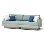 Ensemble de salon de jardin Portofino Comfort 8 pièces Sunbrella avec foyer intégré