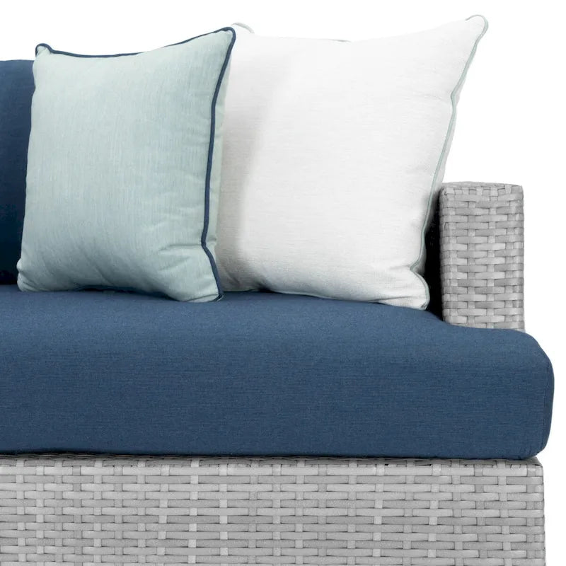 Ensemble de salon de jardin Portofino Comfort 8 pièces Sunbrella avec foyer intégré