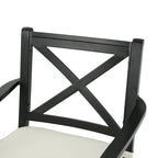 Ensemble de 2 chaises de salle à manger d'extérieur en aluminium
