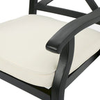 Ensemble de 2 chaises de salle à manger d'extérieur en aluminium